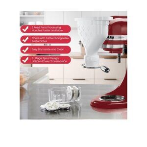 Pasta Maker Attachment for Kitchenaid Stand Mixer, Pasta Attachments with 2 Feed